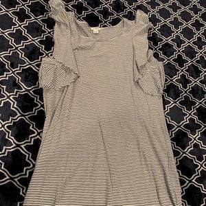 Sleeveless cotton striped dress